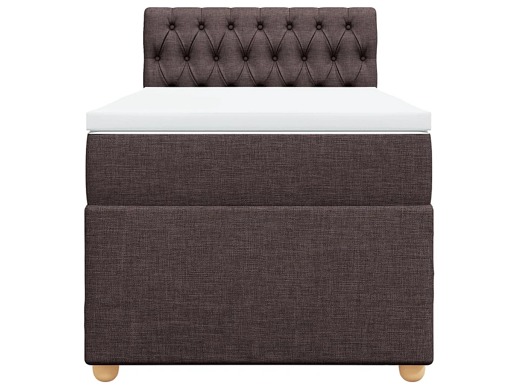 Sommier à lattes de lit avec matelas Marron foncé 90x190 cm