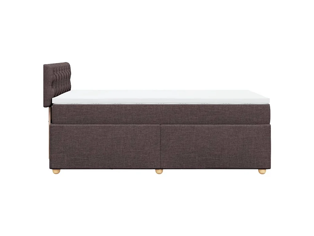 Sommier à lattes de lit avec matelas Marron foncé 90x190 cm
