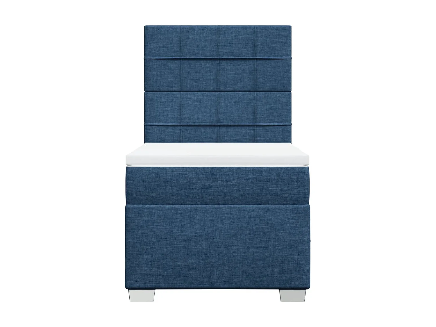 Boxspringbett mit Matratze Blau 100x200 cm Stoff