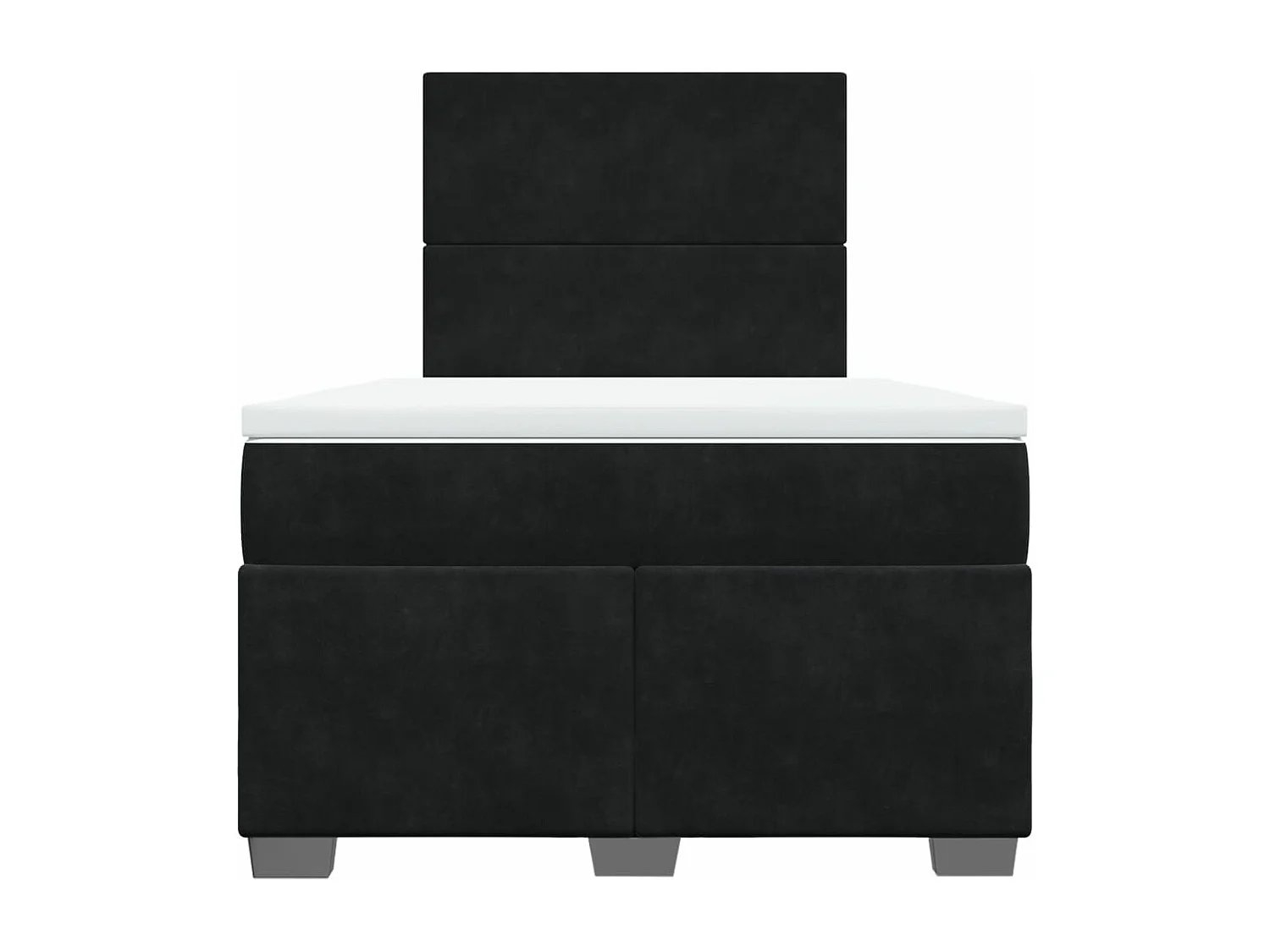 Boxspring met matras fluweel zwart 120x200 cm