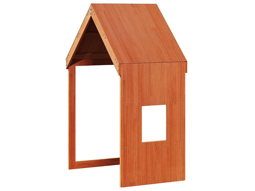 Lit haut sans matelas cire marron 90x200 cm bois de pin massif
