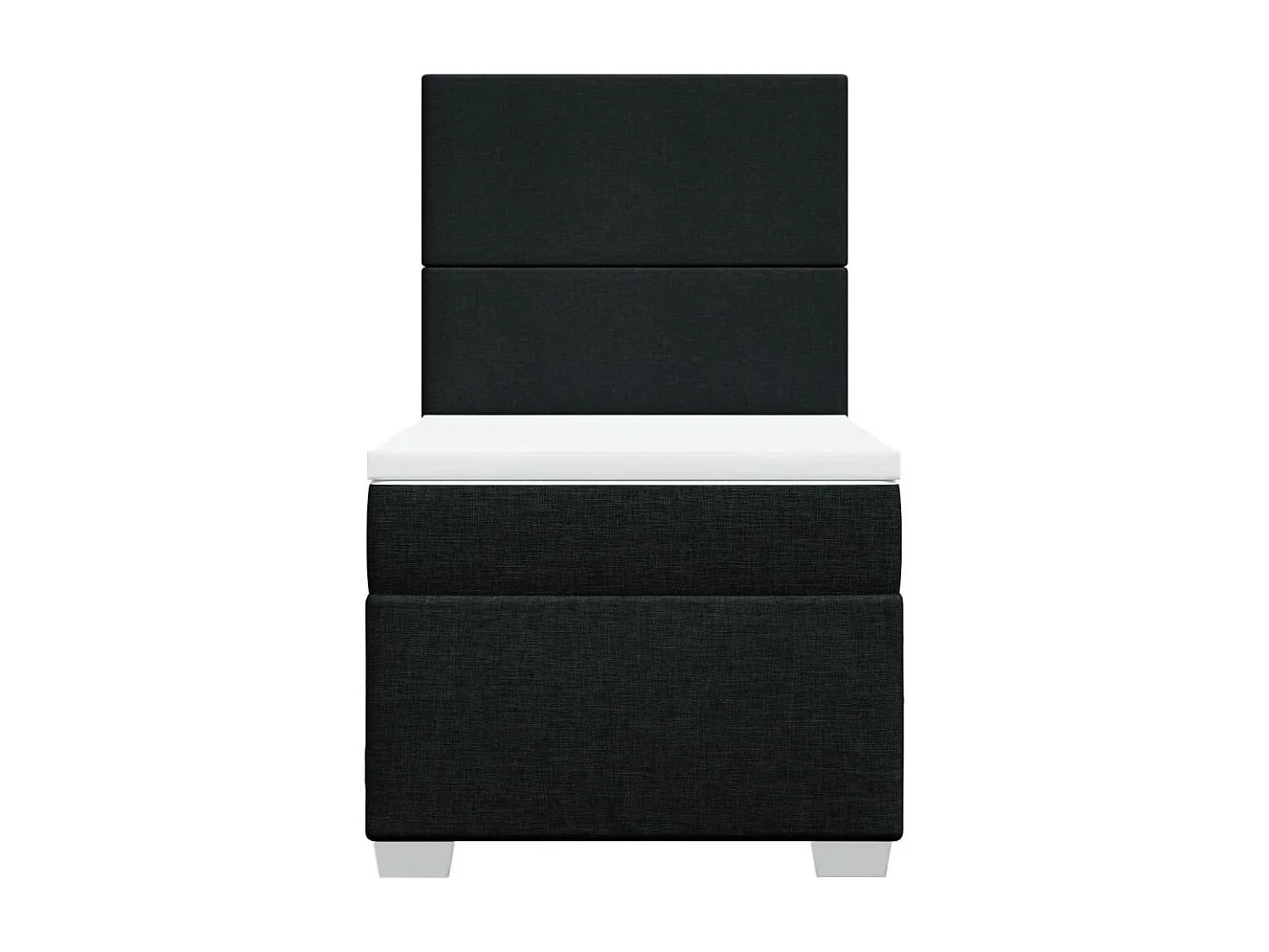 Sommier à lattes de lit avec matelas Noir 100x200 cm Tissu