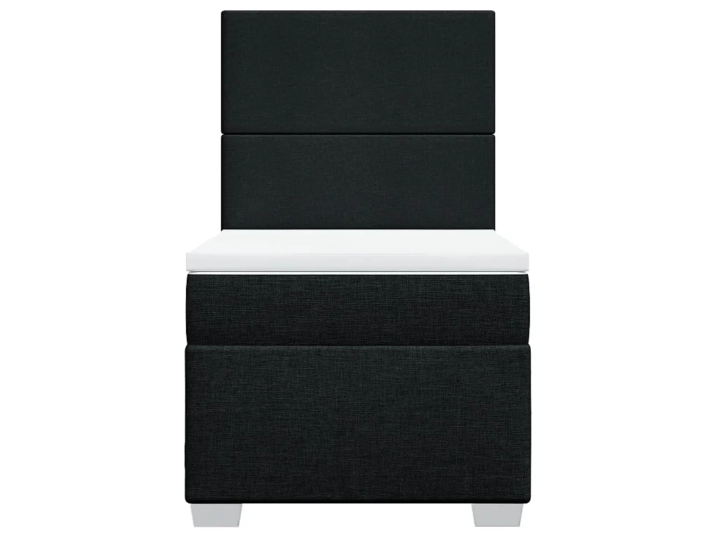 Boxspringbett mit Matratze Schwarz 100x200 cm Stoff