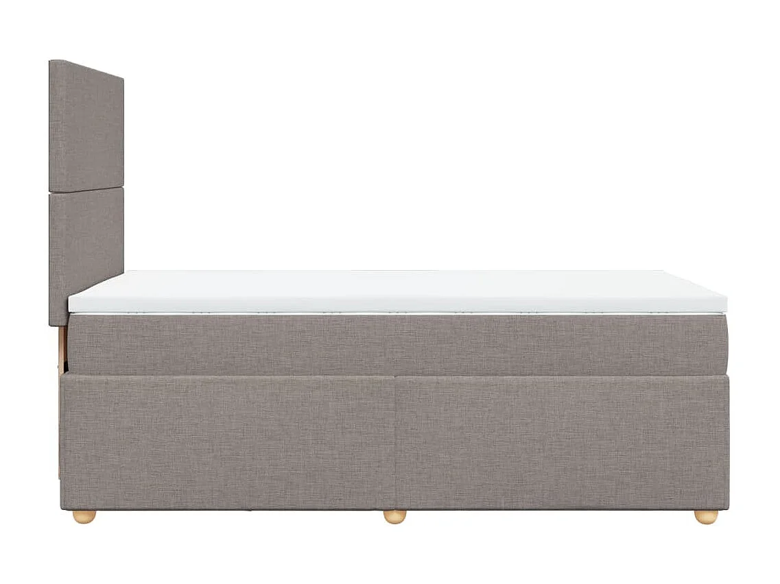 Giroletto a Molle con Materasso Tortora 90x190 cm in Tessuto