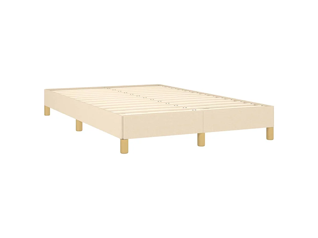Boxspringbett mit Matratze Creme 120x190 cm Stoff