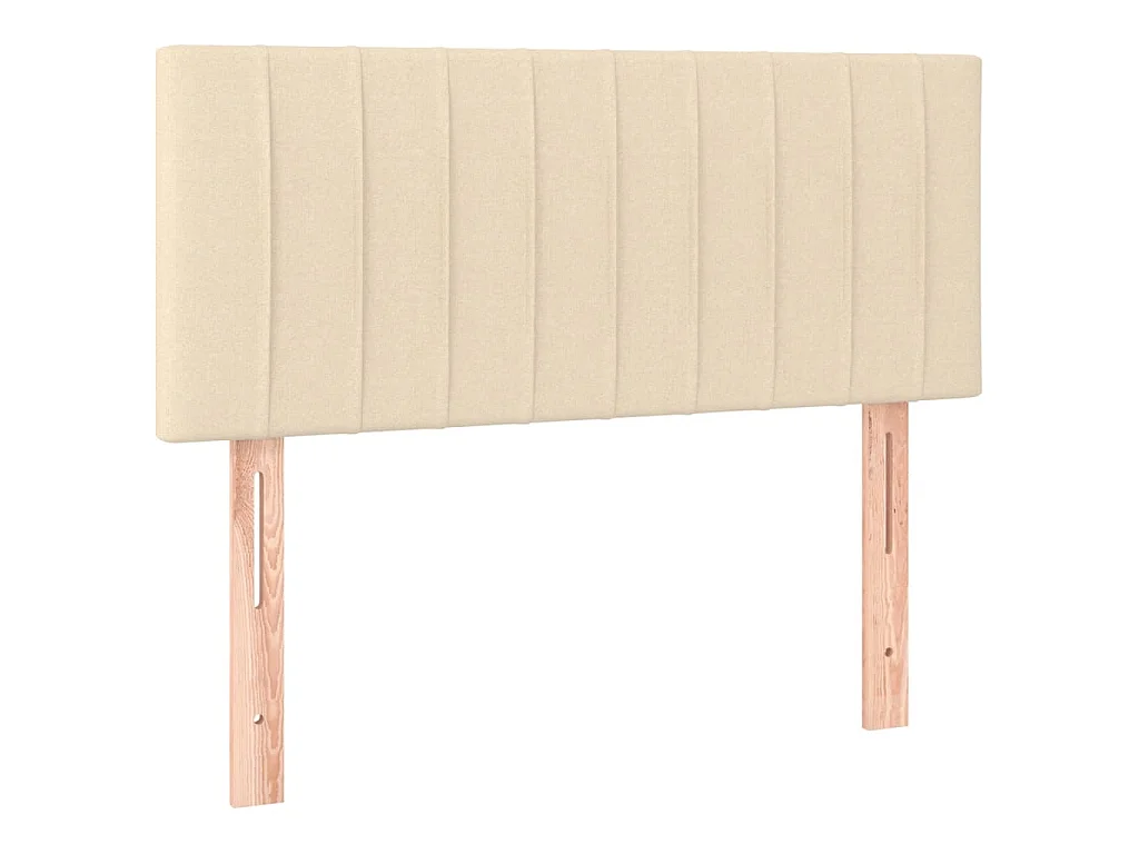 Boxspringbett mit Matratze Creme 120x190 cm Stoff
