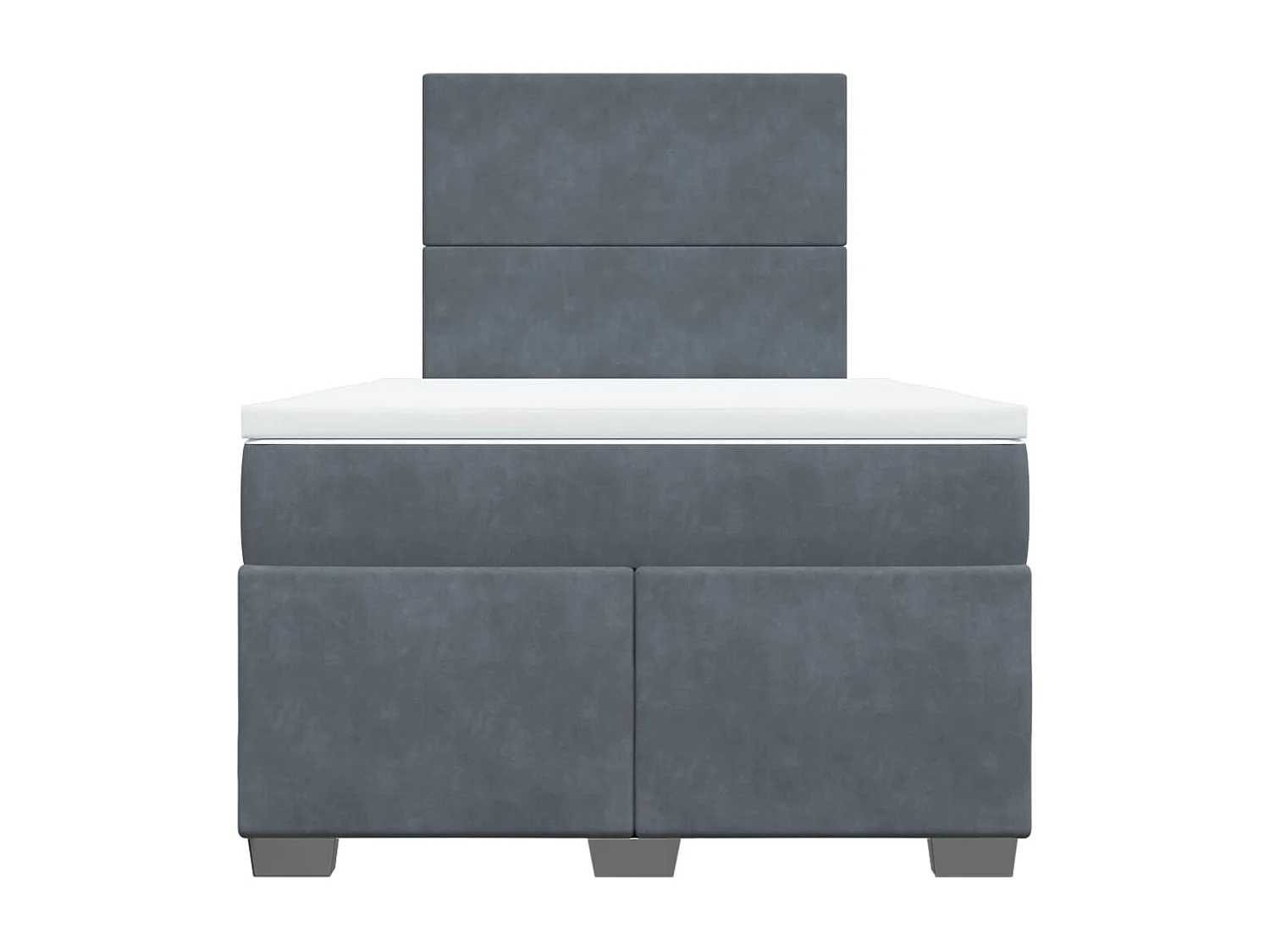 Boxspring met matras fluweel donkergrijs 120x200 cm