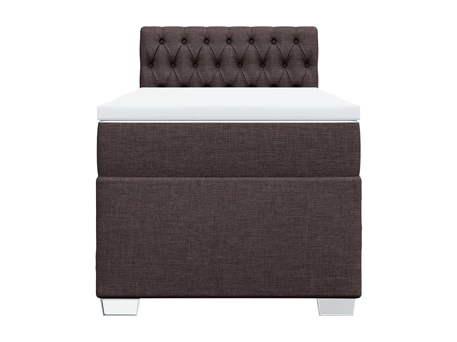 Sommier à lattes de lit avec matelas Marron foncé 100x200 cm