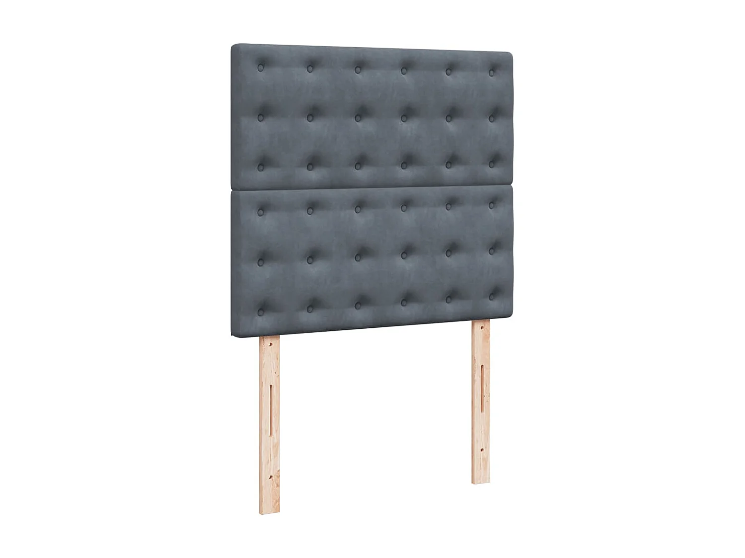 Boxspringbett mit Matratze Dunkelgrau 90x200 cm Samt