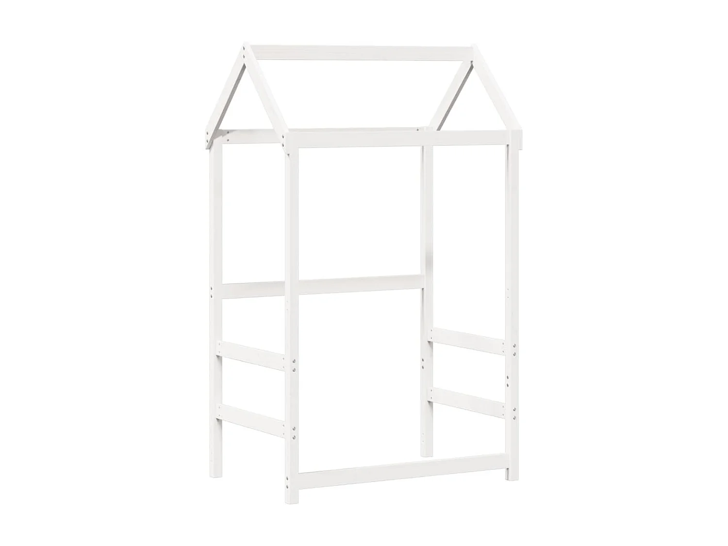 Conj. sofá-cama e banco c/ telhado 90x190cm pinho maciço branco