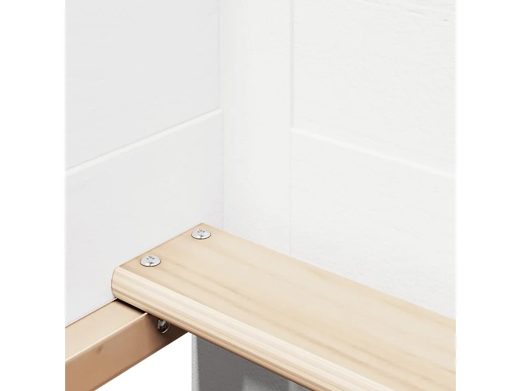 Conj. sofá-cama e banco c/ telhado 90x190cm pinho maciço branco