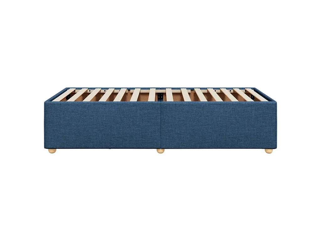 Bedframe zonder matras 90x200 cm stof blauw