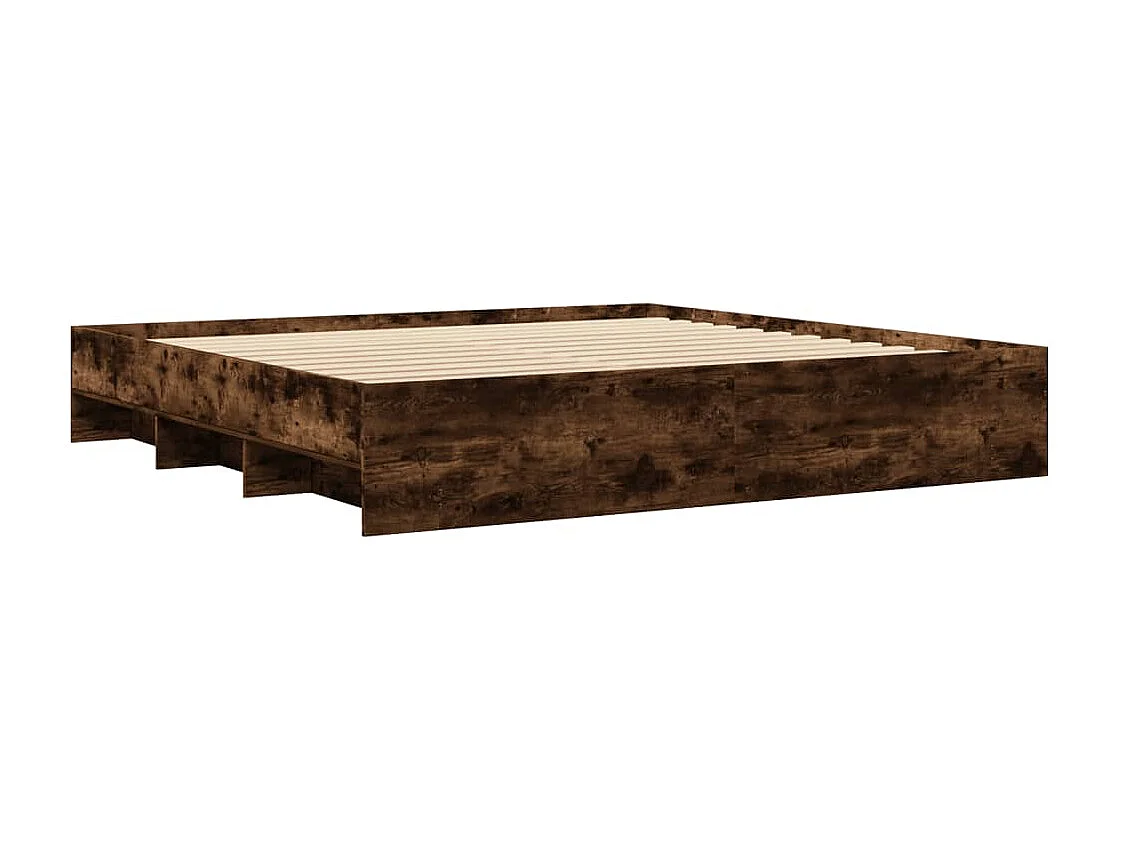 Bedframe zonder matras hout gerookt eikenkleurig 180x200 cm