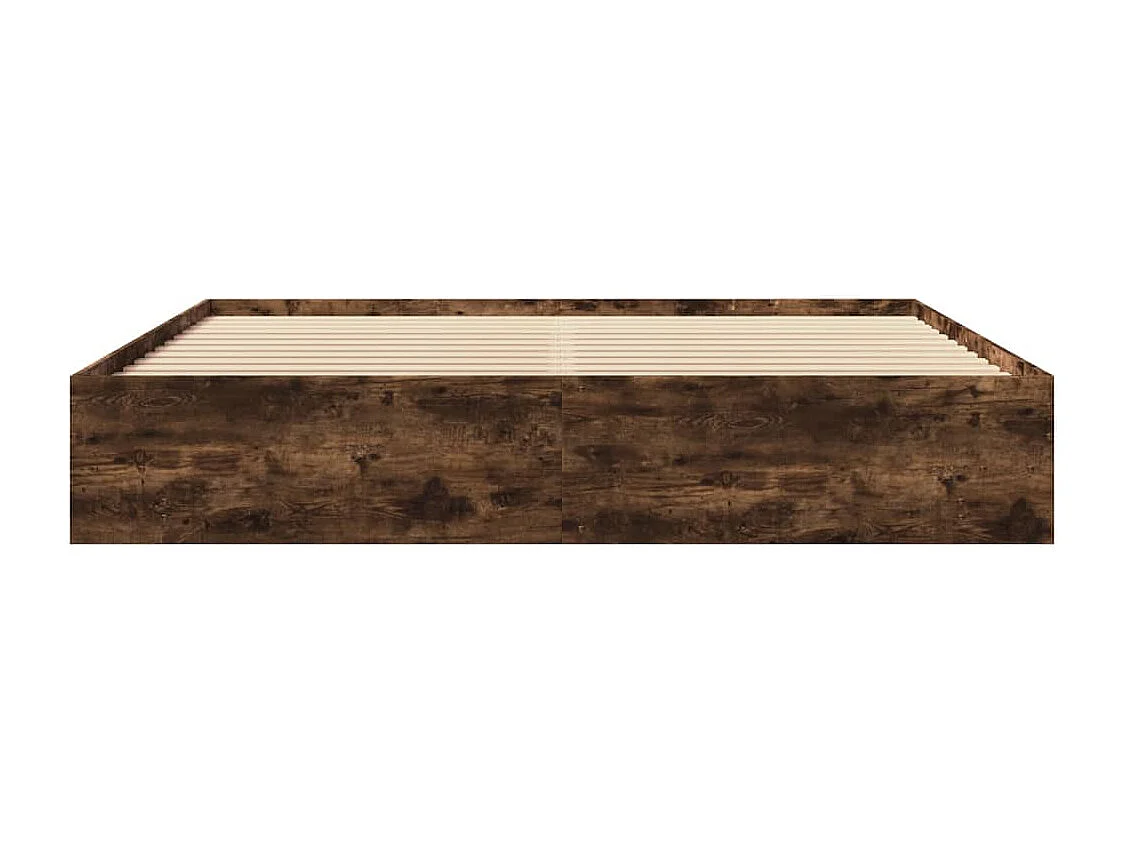 Bedframe zonder matras hout gerookt eikenkleurig 180x200 cm