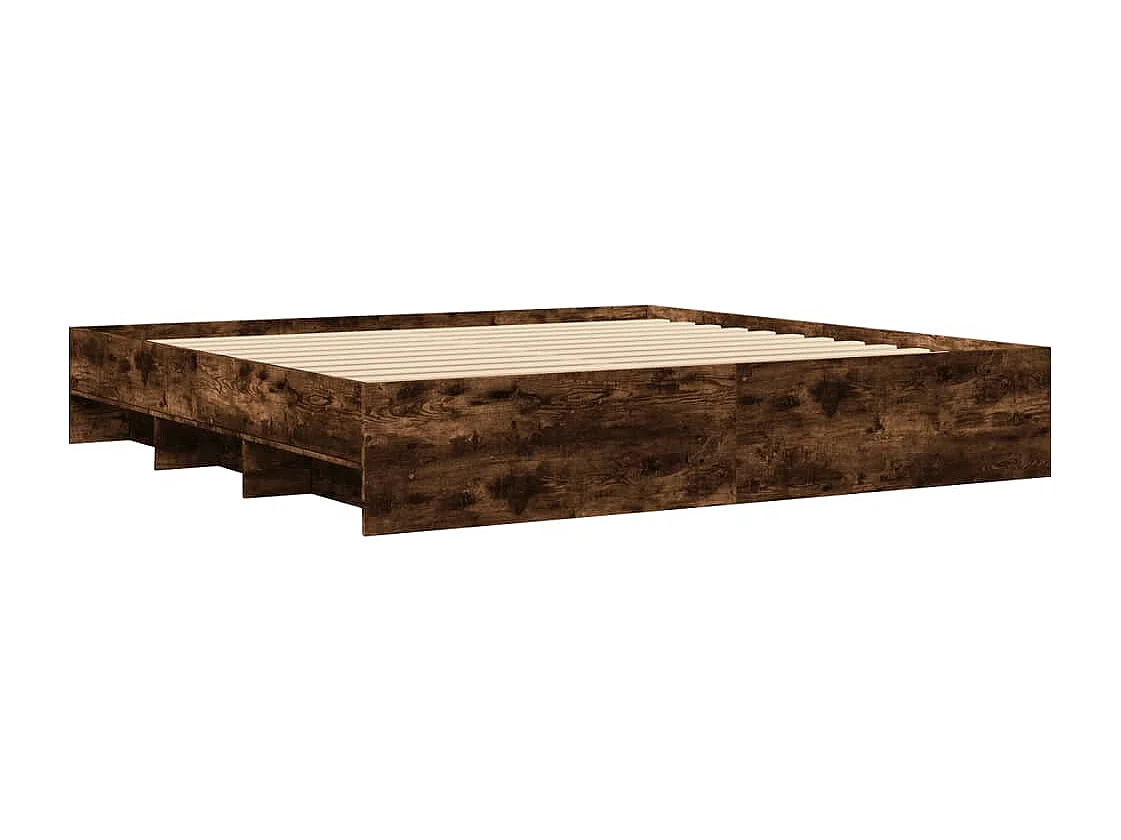 Bedframe zonder matras hout gerookt eikenkleurig 180x200 cm