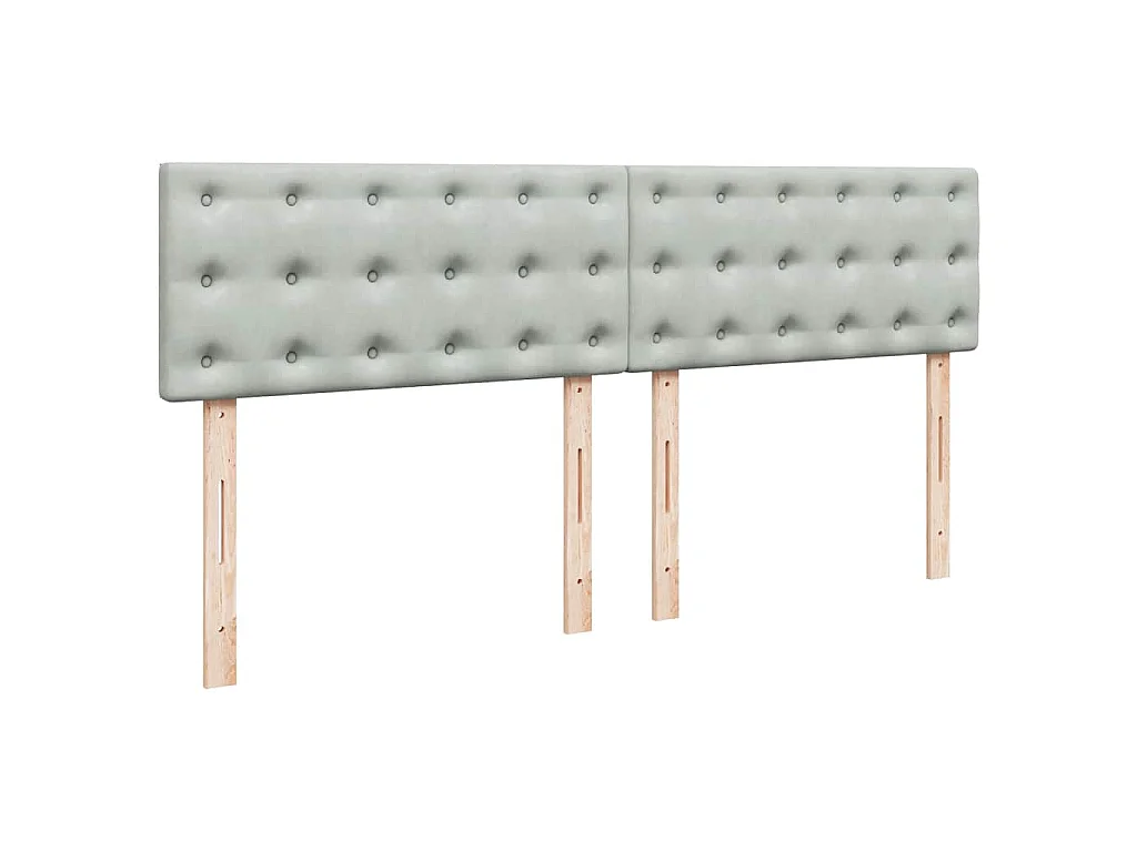 Boxspring met matras fluweel lichtgrijs 200x200 cm