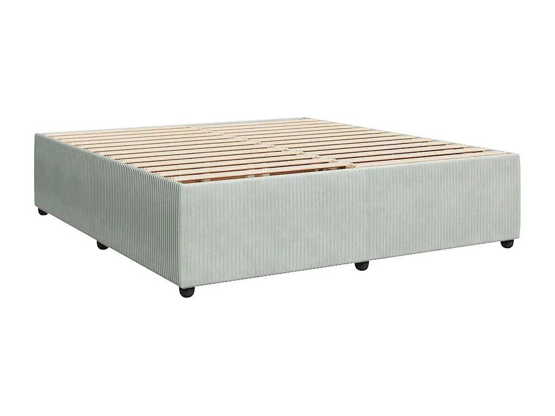 Boxspring met matras fluweel lichtgrijs 200x200 cm
