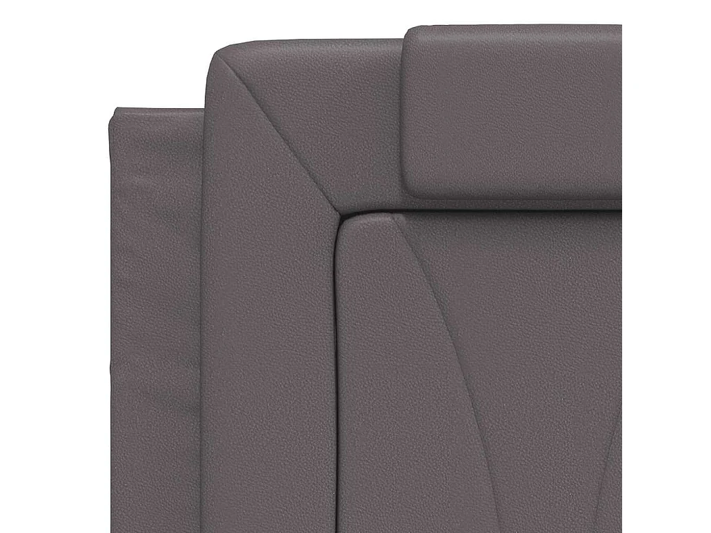 Bettgestell "Viana" ohne Matratze Grau 140x200 cm Kunstleder