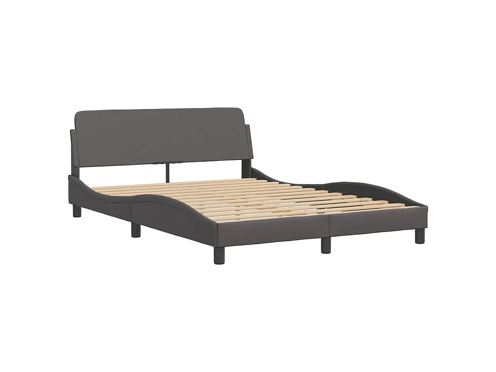 Giroletto Viana senza Materasso Grigio 140x200 cm in Similpelle