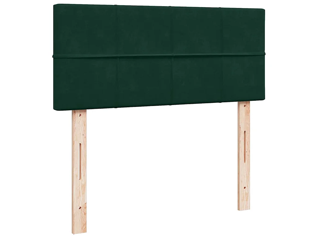 Cama box spring con colchón terciopelo verde oscuro 120x200 cm