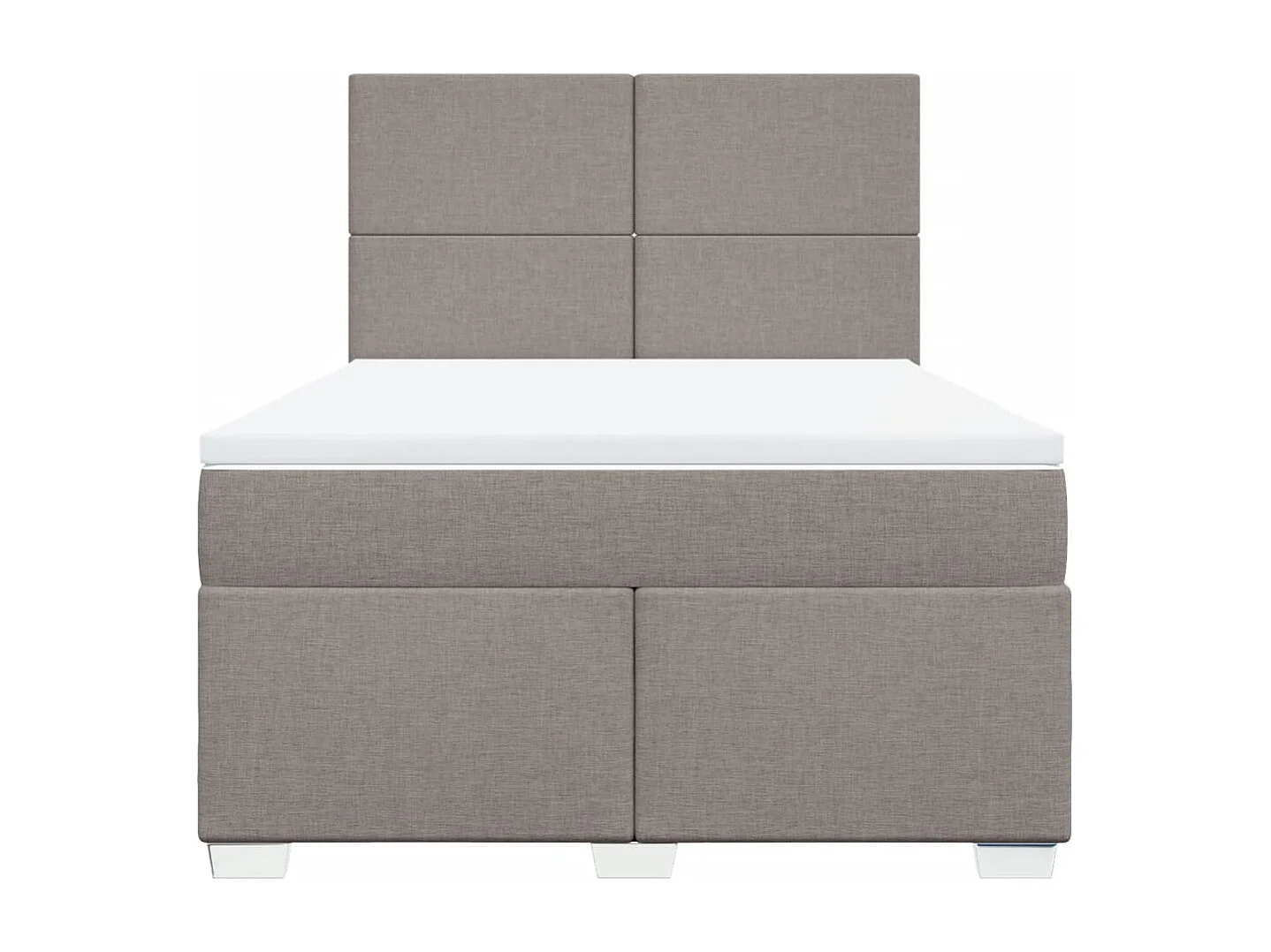 Giroletto a Molle con Materasso Tortora 140x190 cm in Tessuto