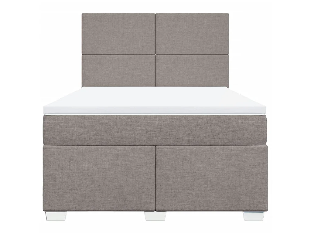 Boxspringbett mit Matratze Taupe 140x190 cm Stoff