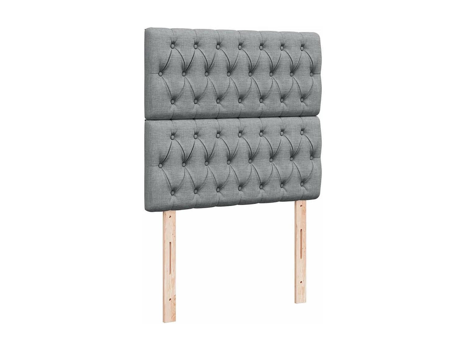 Boxspring met matras stof lichtgrijs 90x190 cm