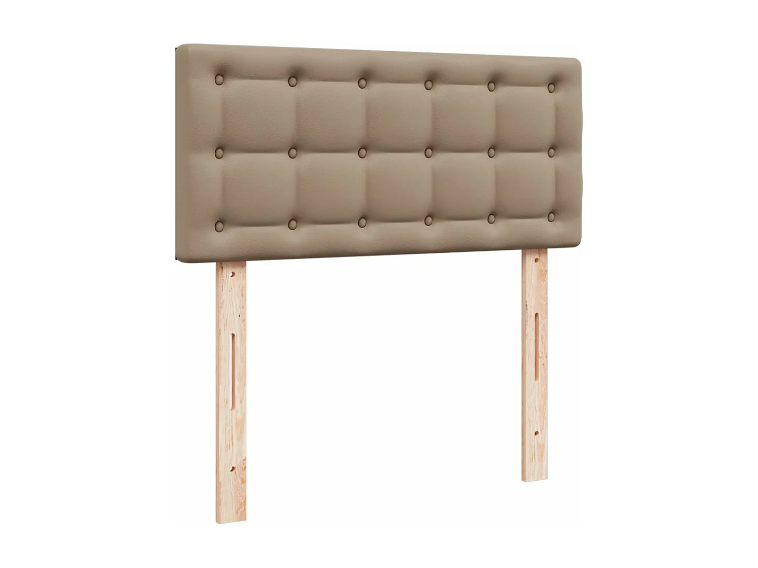 Cama boxspring c/ colchão 120x190cm couro artificial cappuccino