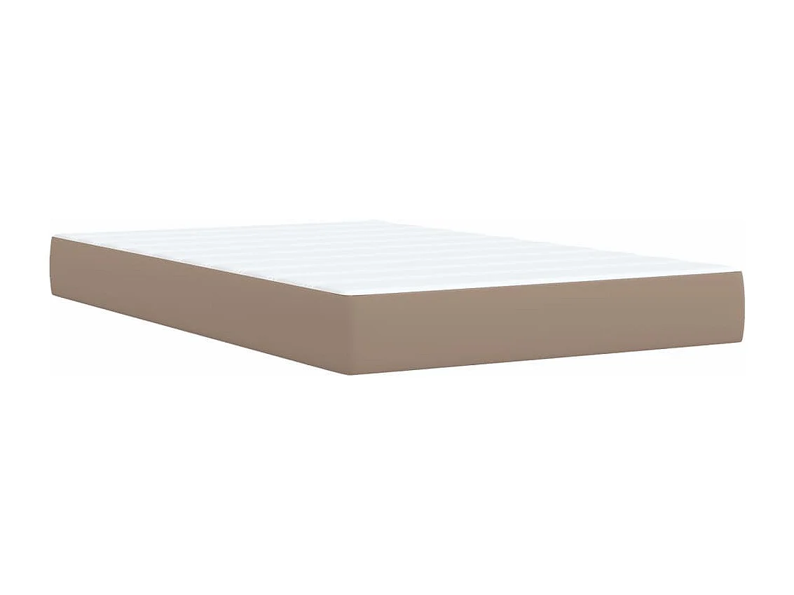 Boxspringbett Matratze Cappuccino-Braun 120x190 cm Kunstleder