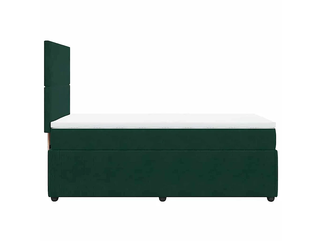 Boxspringbett mit Matratze Dunkelgrün 80x200 cm Samt