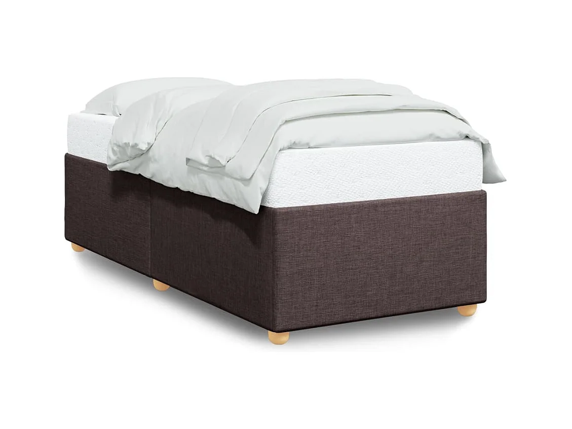 Giroletto senza Materasso Marrone Scuro 80x200 cm Tessuto