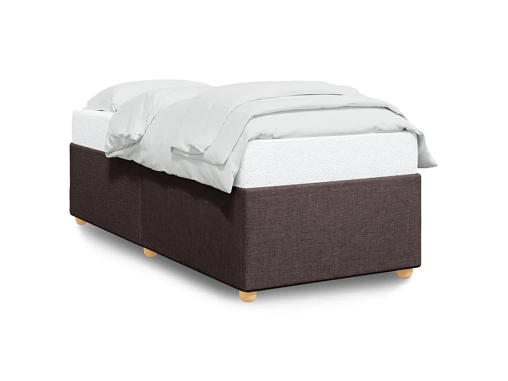 Bedframe zonder matras 80x200 cm stof donkerbruin
