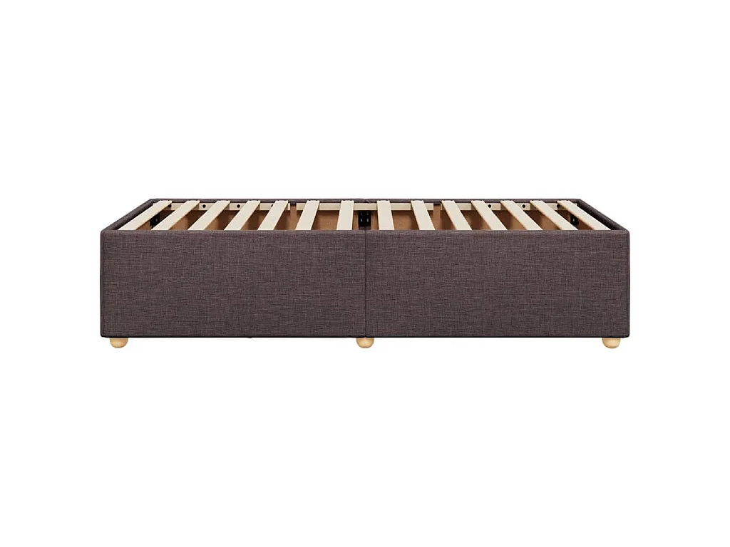 Bedframe zonder matras 80x200 cm stof donkerbruin