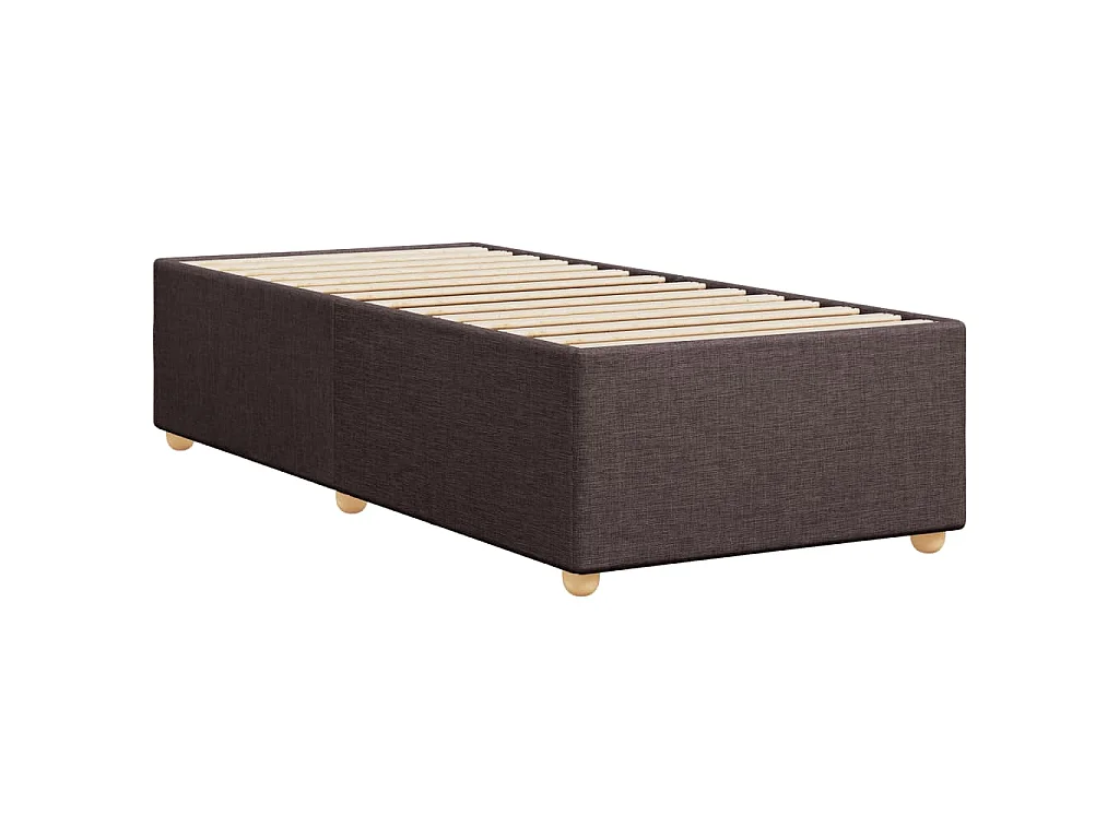 Bedframe zonder matras 80x200 cm stof donkerbruin