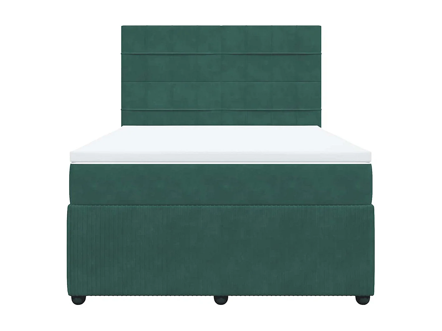Sommier à lattes de lit et matelas Vert foncé 160x200cm Velours