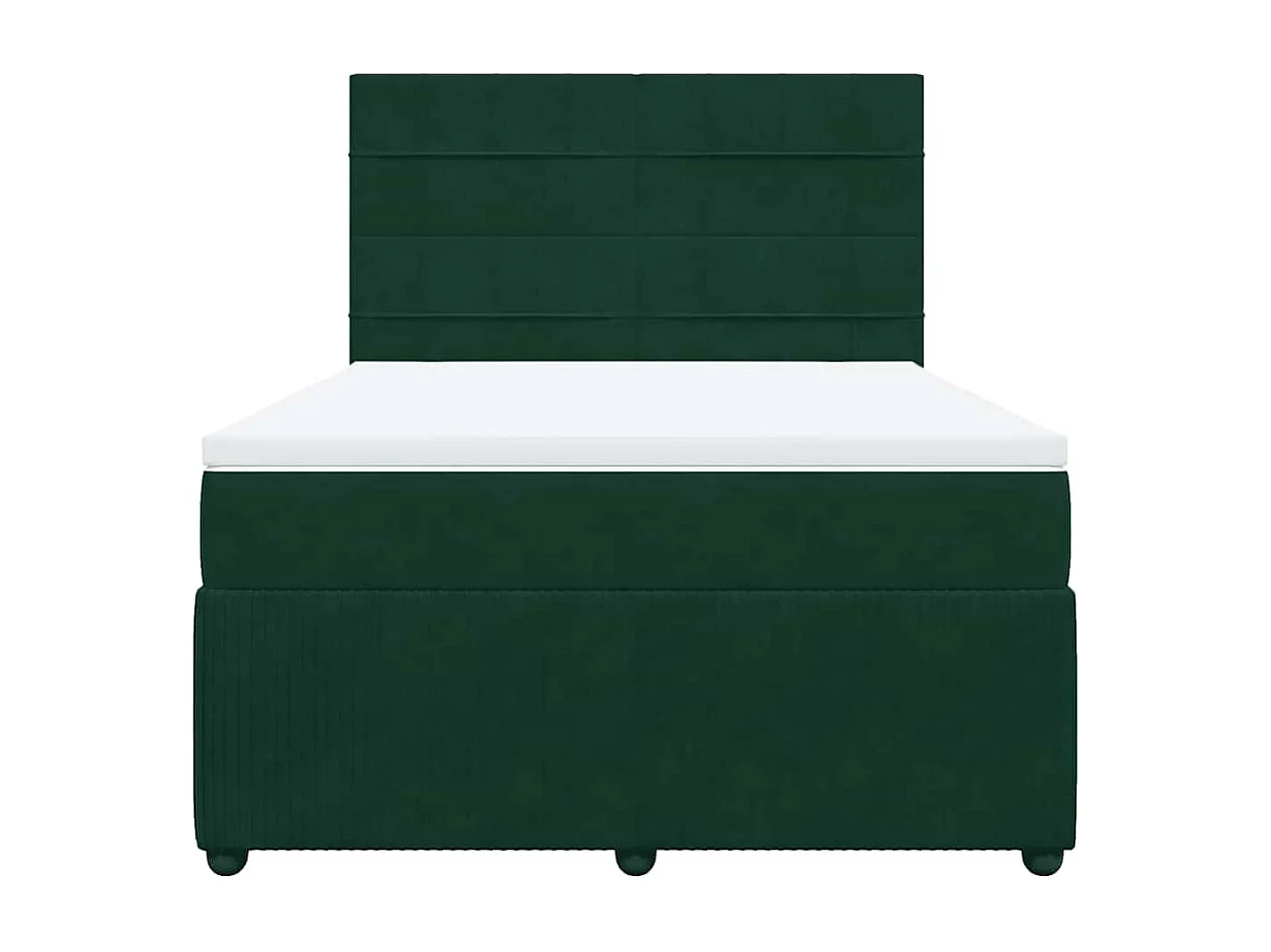Giroletto a Molle con Materasso Verde Scuro 160x200 cm Velluto