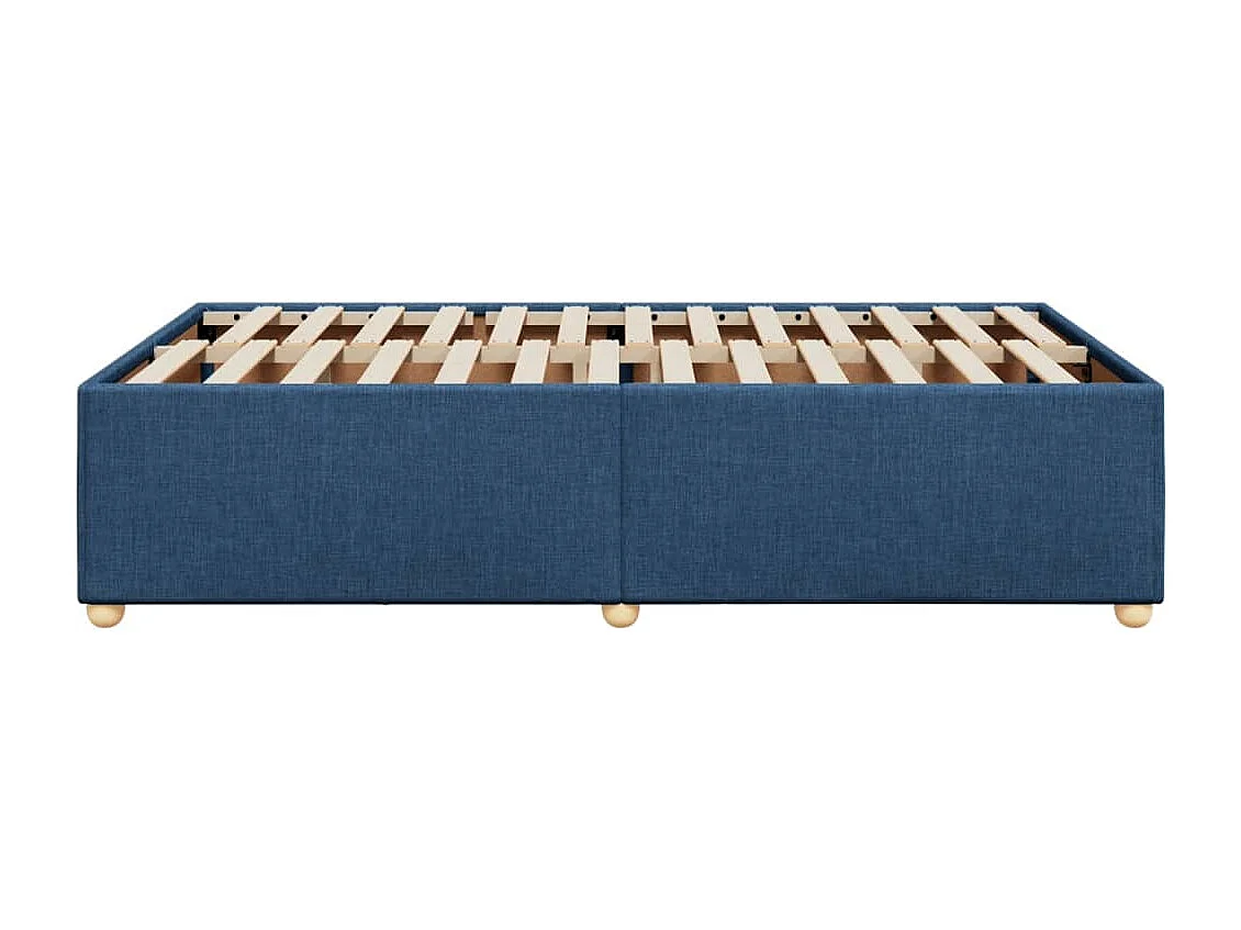 Cadre de lit sans matelas bleu 120x200 cm tissu