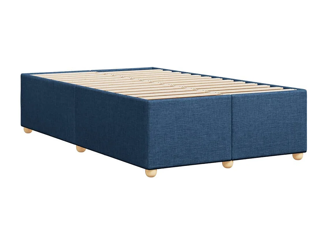 Cadre de lit sans matelas bleu 120x200 cm tissu