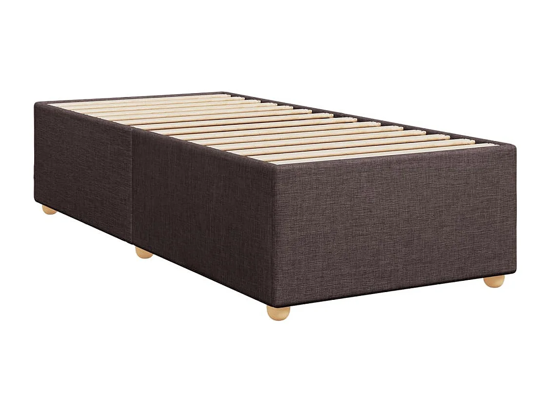 Boxspring met matras stof donkerbruin 80x200 cm
