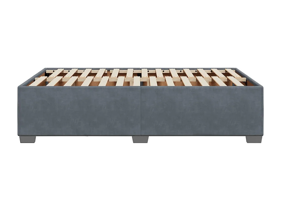 Cadre de lit sans matelas gris foncé 120x200 cm velours