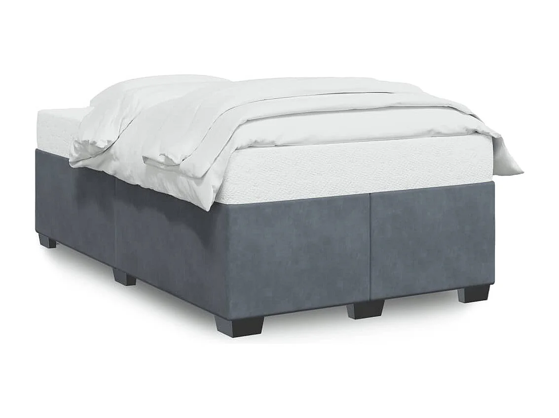Giroletto senza Materasso Grigio Scuro 120x200 cm Velluto