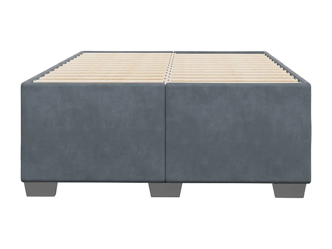 Giroletto senza Materasso Grigio Scuro 120x200 cm Velluto