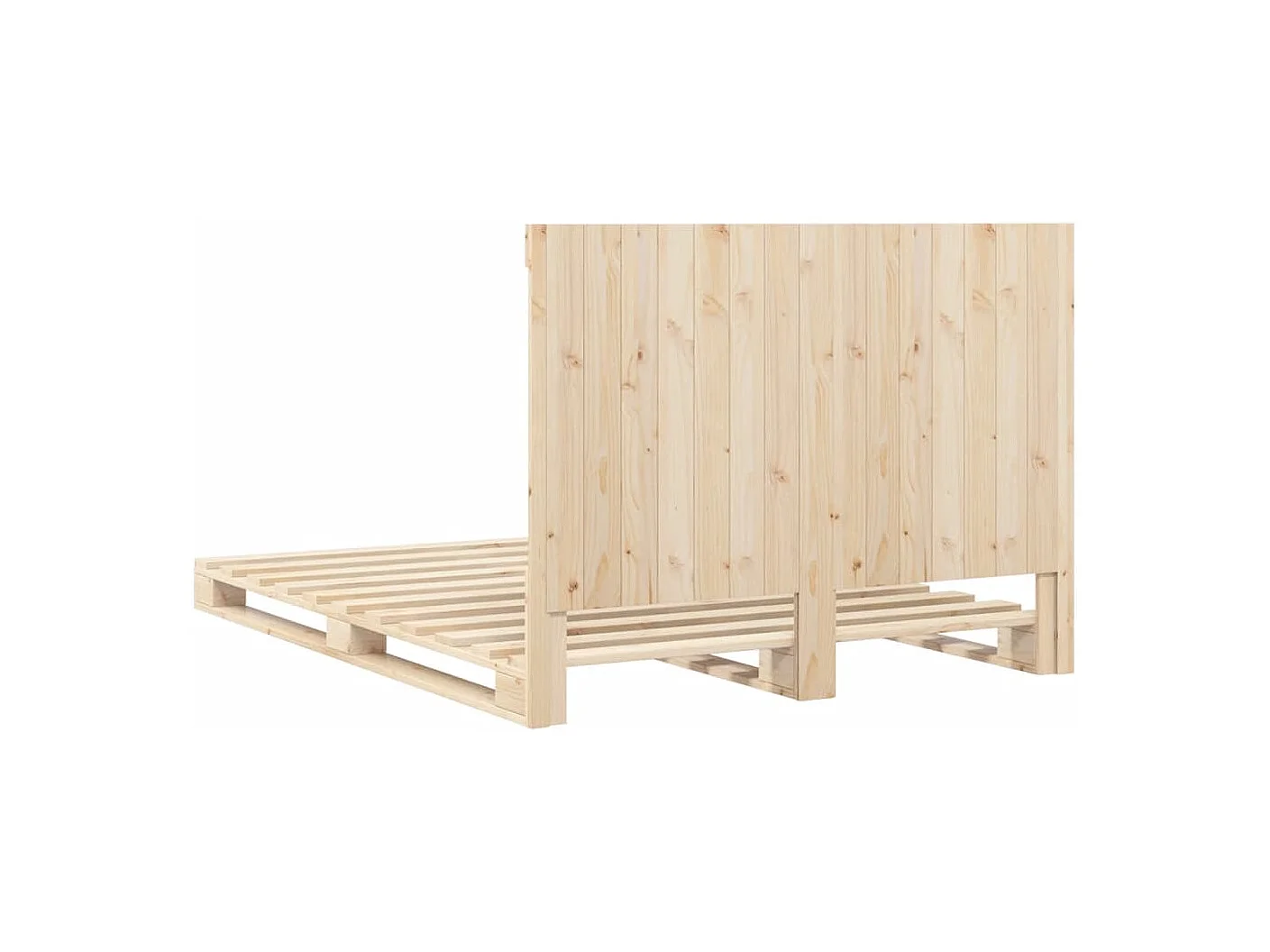 Cadre de lit sans matelas avec tête de lit bois massif