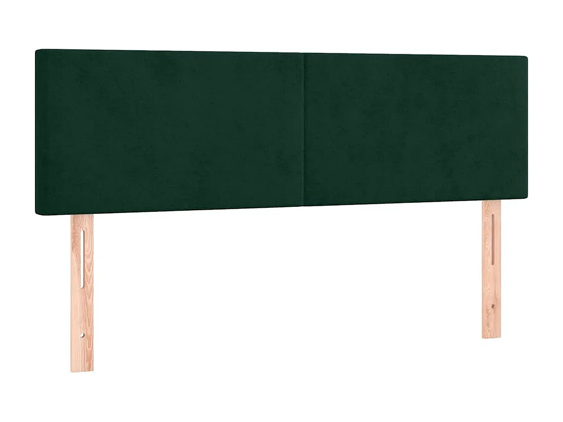 Sommier à lattes de lit et matelas Vert foncé 140x200cm Velours