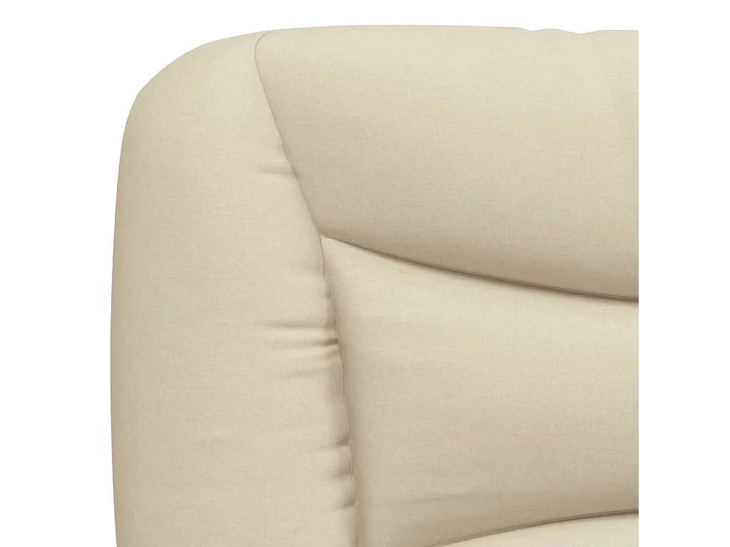 Bett mit Matratze "Hvar" Creme 140x190 cm Stoff