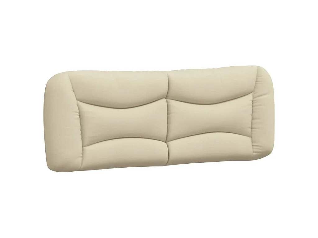 Bed met matras "Hvar" stof crèmekleurig 140x190 cm