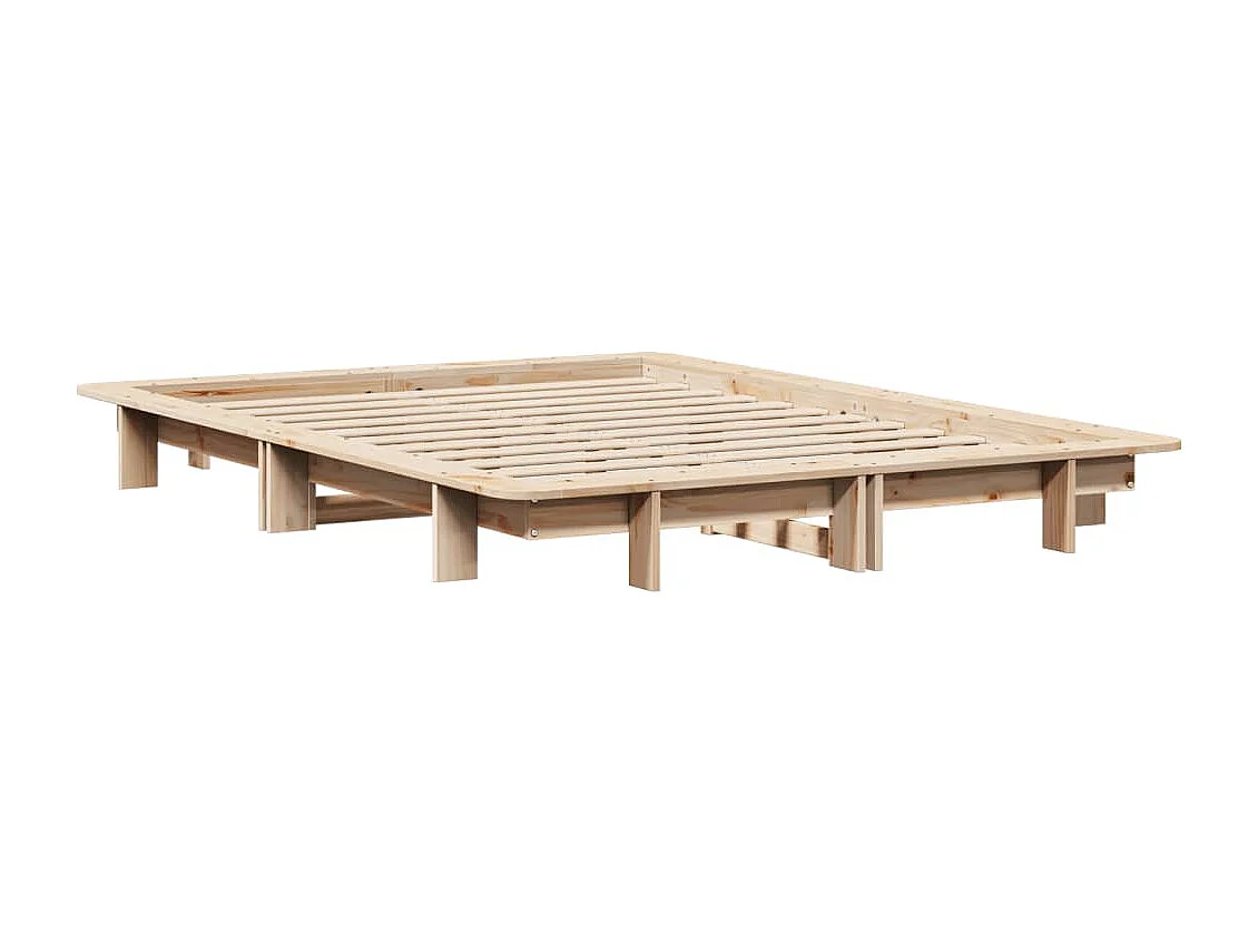 Cadre de lit sans matelas 120x200 cm bois de pin massif