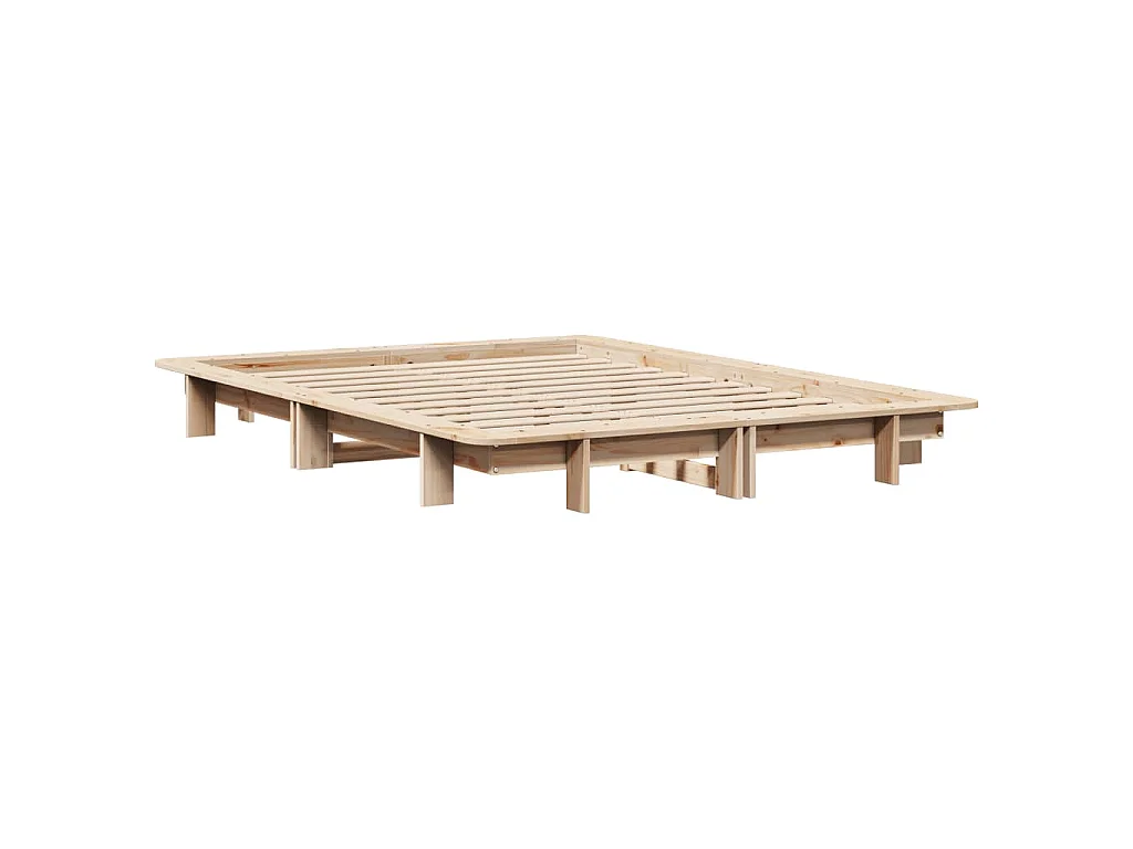 Bedframe zonder matras massief grenenhout 120x200 cm