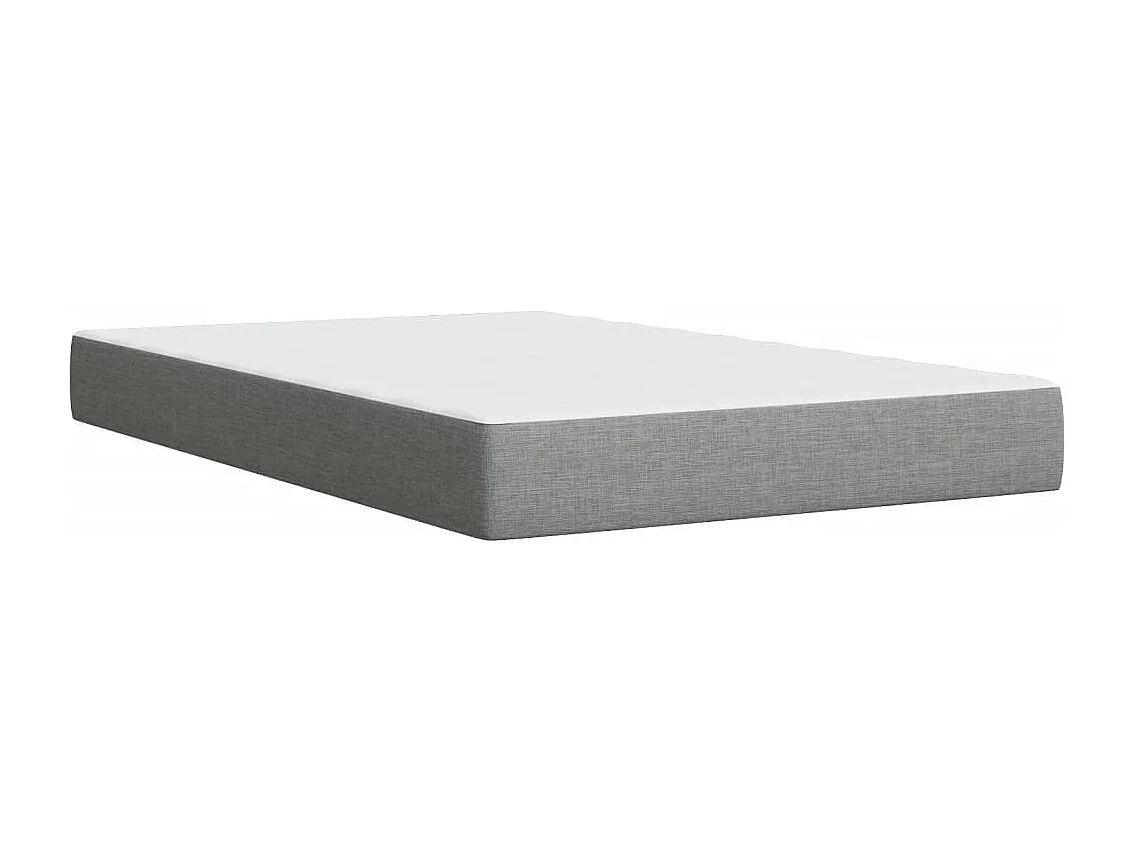 Boxspring met matras stof lichtgrijs 120x200 cm