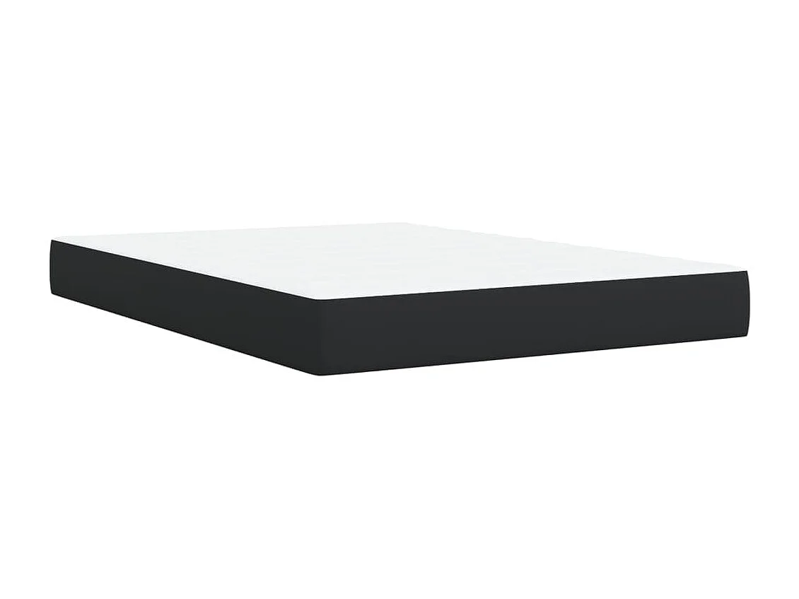 Boxspring met matras kunstleer zwart 140x200 cm